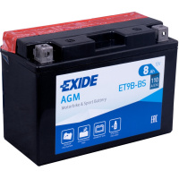 Аккумулятор EXIDE ET9B-BS 8Ач 115А