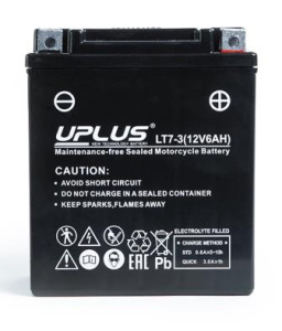 Аккумулятор UPLUS SuperStart 6 Ач LT7-3 (CT 1207.1, YTX7L-BS)