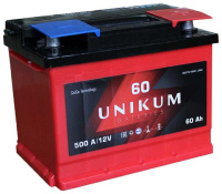 Аккумулятор UNIKUM 60 Ач о/п 6СТ-60.0 VL