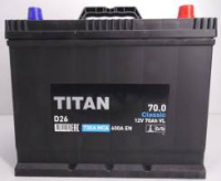 Аккумулятор Titan Classic 70 Ач о/п 6СТ-70.0 VL D26L