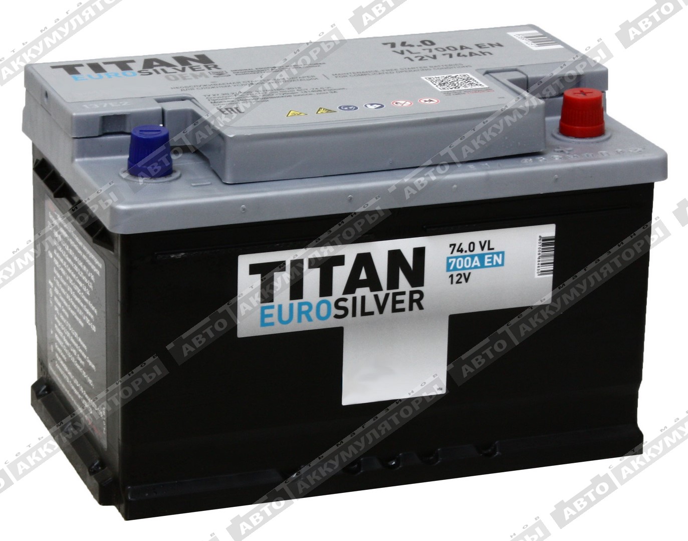 Titan Euro Silver 6СТ-74.0 VL (низкий)