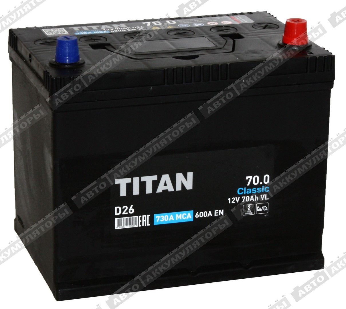 Titan Classic 6СТ-70.0 VL (D26FL)